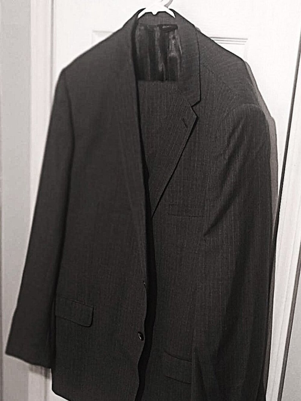 Giorgio Men Gray Pinstripe 2 Piece Suit  52L